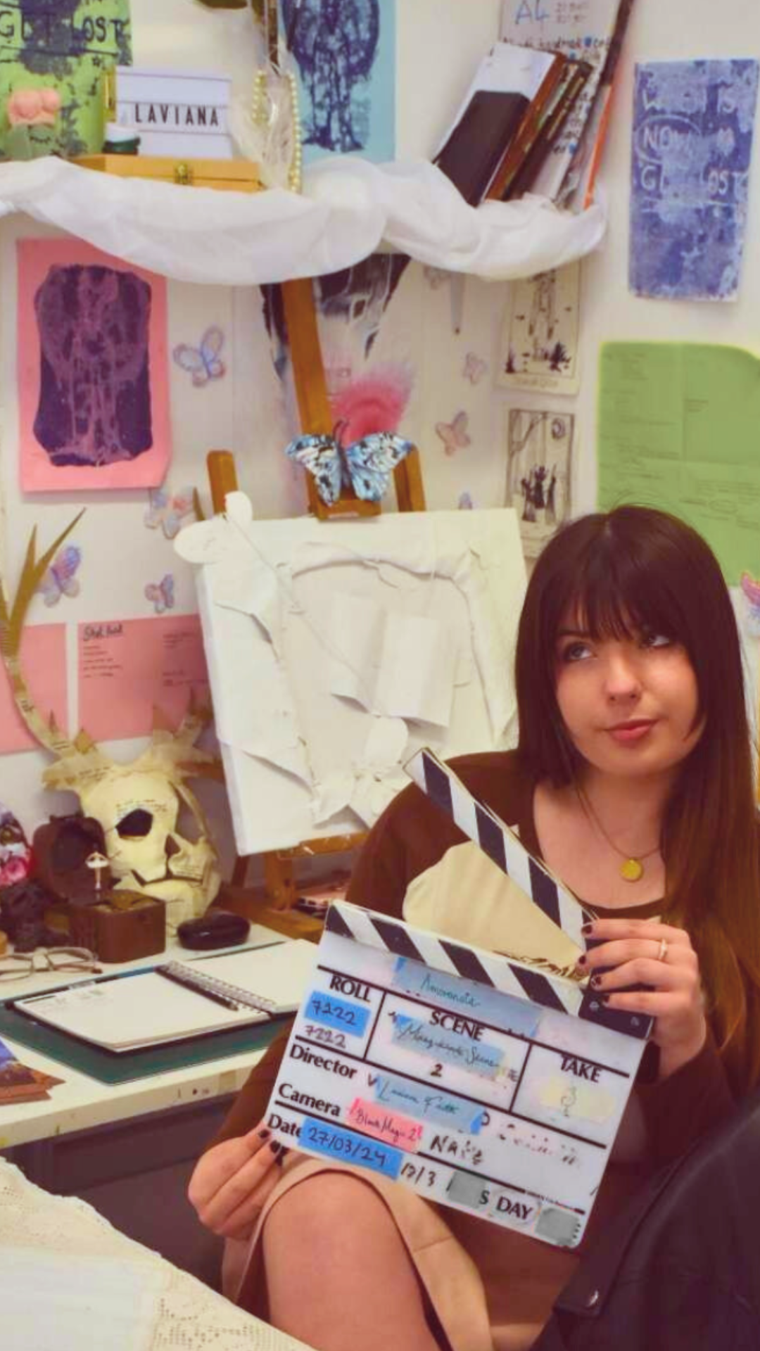 Aidan O'Gorman. Laviana in her studio, 2025. Digital photo. Brighton, Hove.